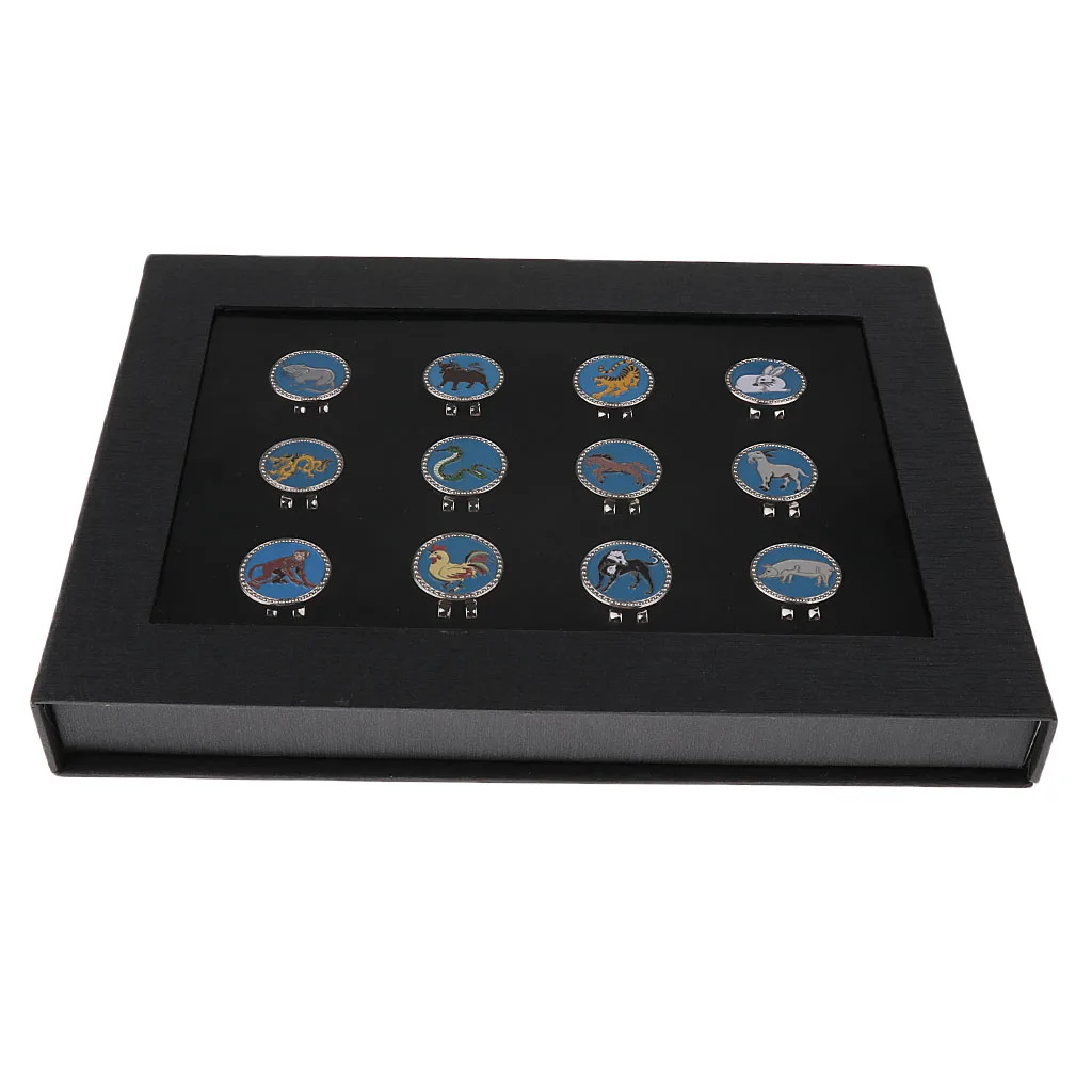 12 Pieces/Pack Hat Clip Golf Ball Markers With Gift Box
