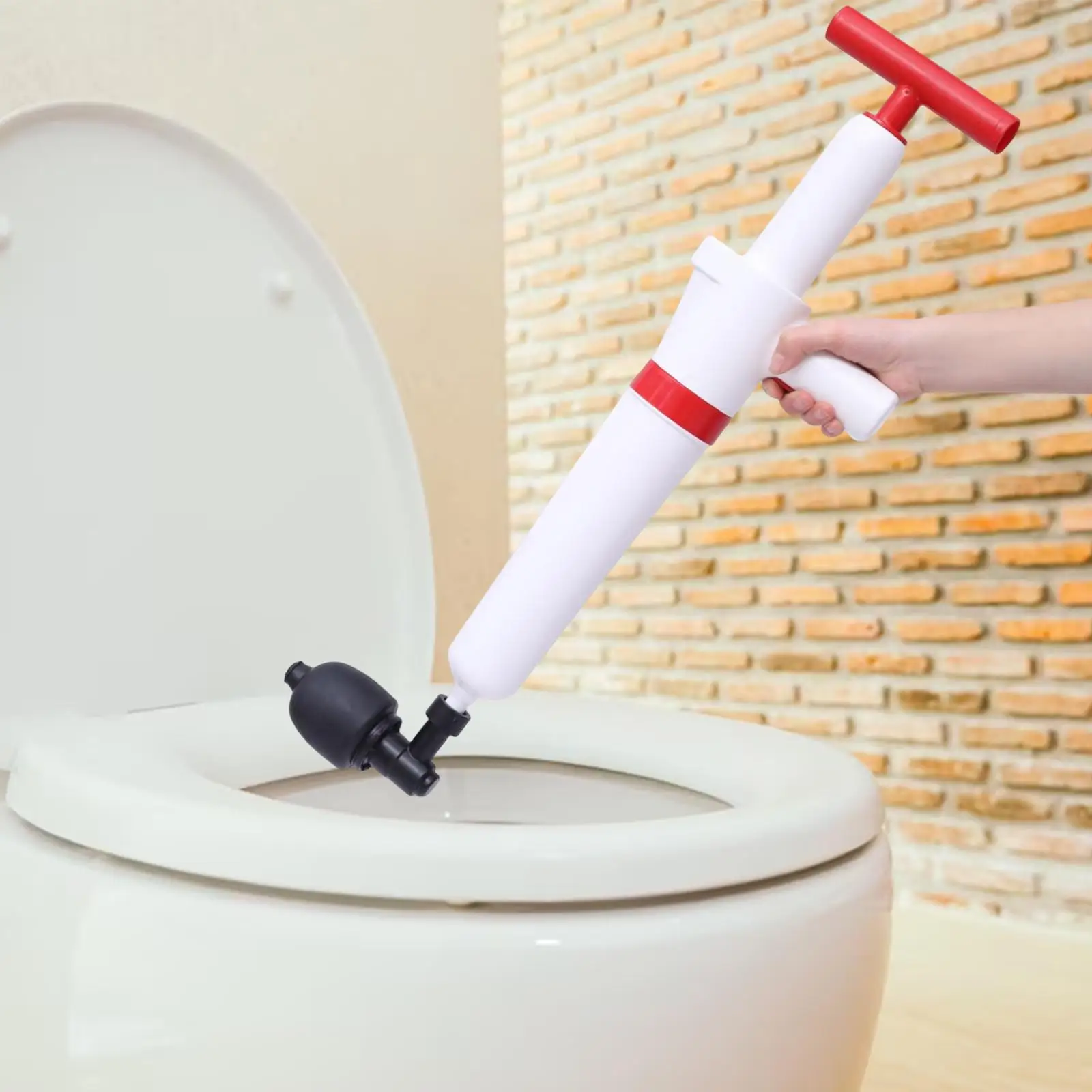 High Pressure Toilet Plunger Air Drain Blaster Sewer Dredge Tool Floor Drain Toilet Unclogger for Kitchen Bathroom Bathtub Hotel