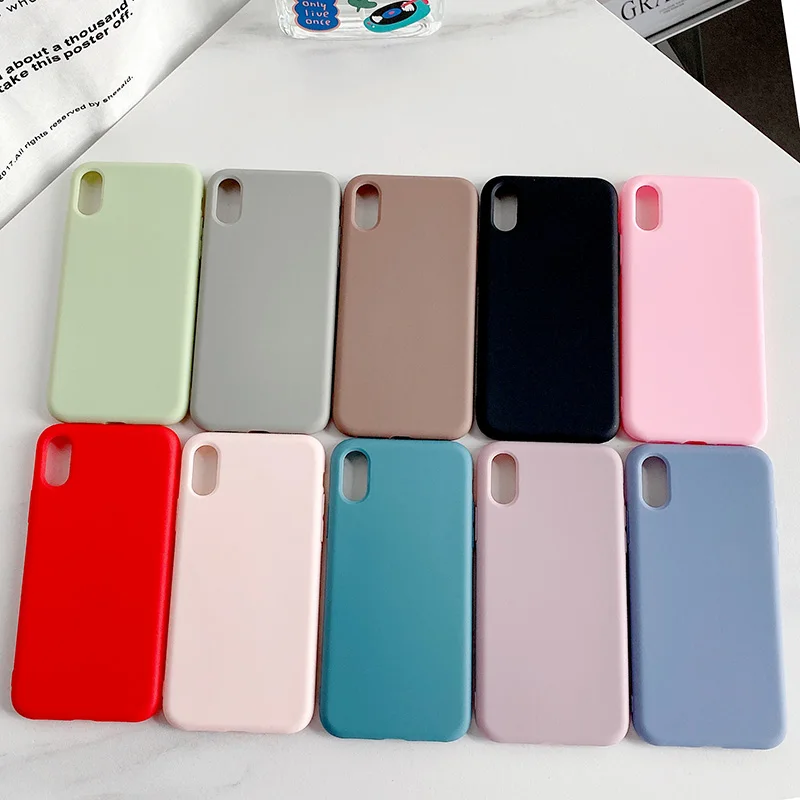 apple 13 case Candy Color Matte Case For iphone 13 12 Pro Max XS X XR 7 8 Plus 6 6S SE 2020 2022 Soft Silicone Shockproof Protection Cover iphone 13 cases
