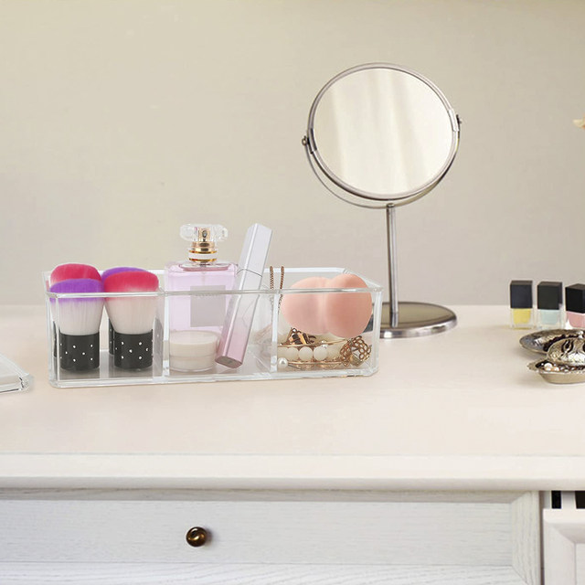 Set 3 Contenitori Per Cotton Fioc E Dischetti - Organizzatore Bagno Trasparente Con Coperchio - Foto 3