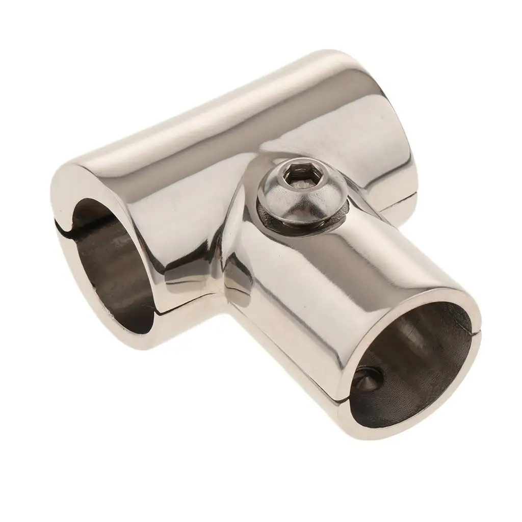 90 Degree Tube Connector, Ø 22 mm Stainless Steel Bimini Top