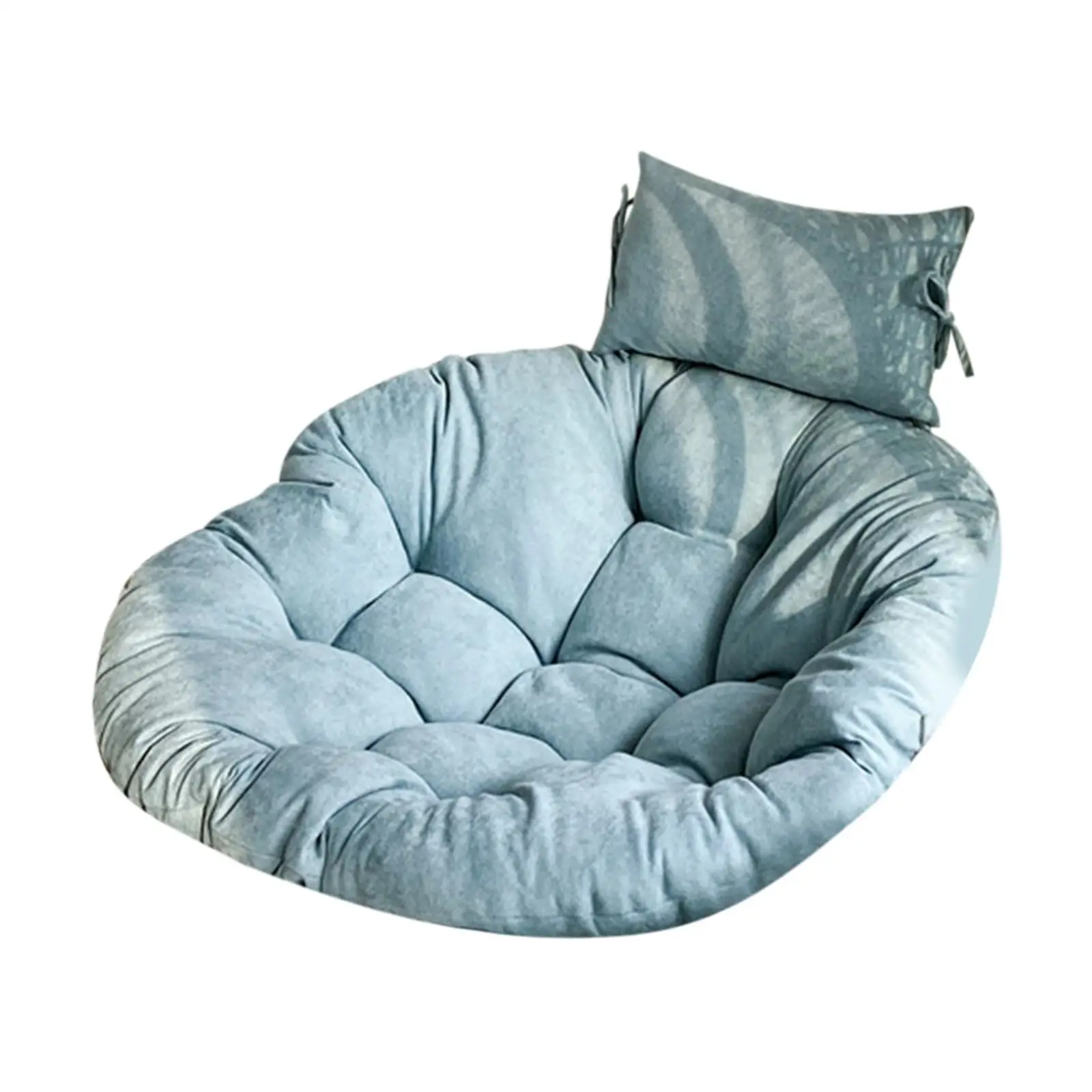 Thick Egg Chair Cushion with Headrest Diameter 105cm for Indoor and Outdoor