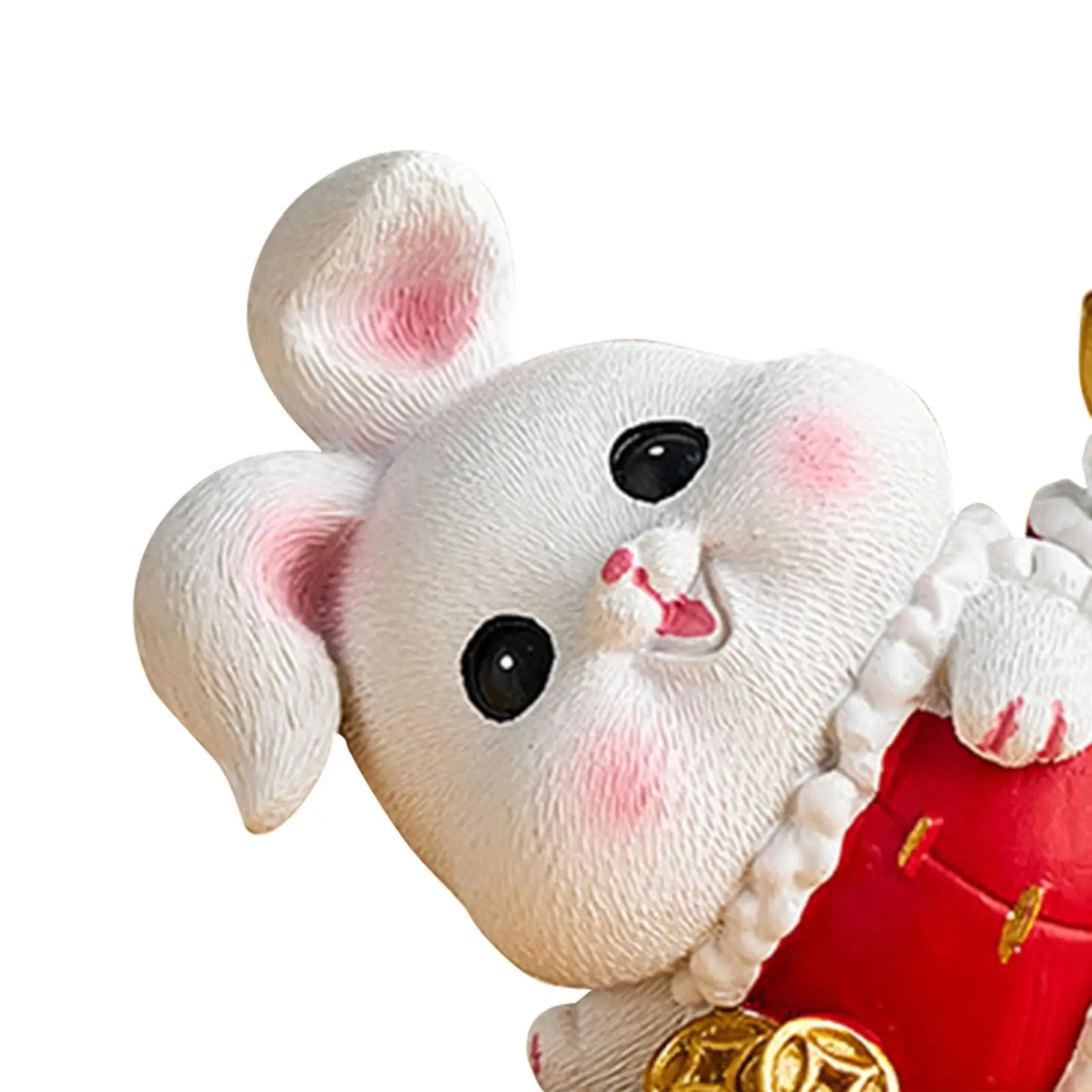 Chinese New Year Rabbit Statue Miniature Crafts Desktop Ornament for Bedroom