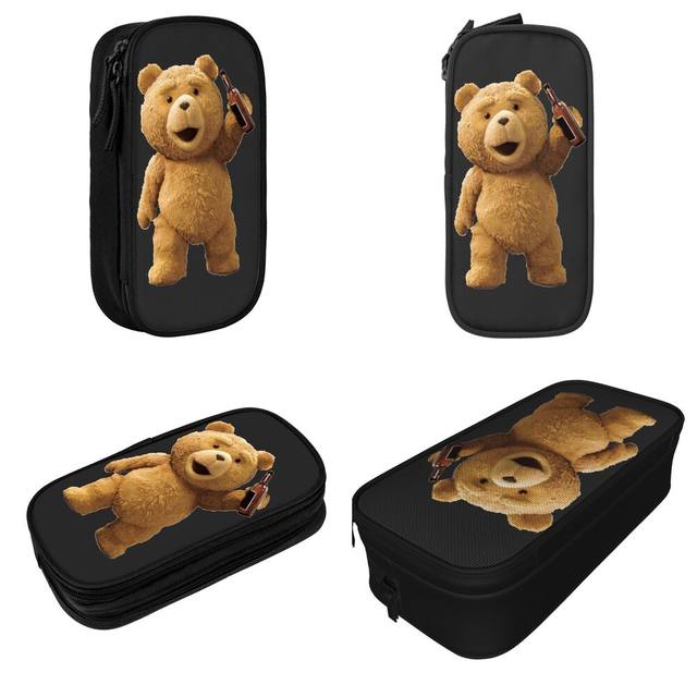 Ted Teddy Bear Beer Pencil Case Classic Pen Holder Bag Girl Boy Large Storage School Supplies Gift Pencil Pouch AliExpress