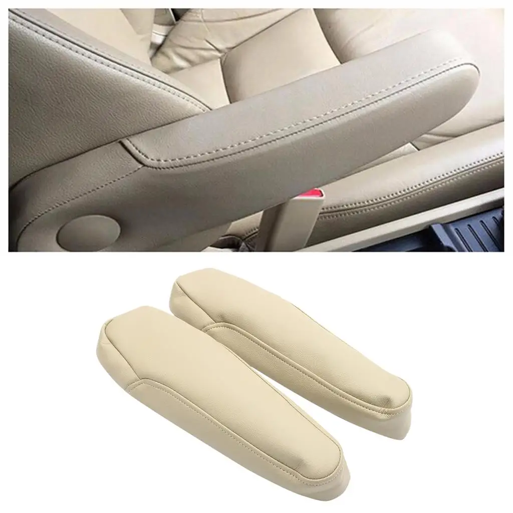 Beige Car Armrest Soft Pad Cover Pu Leather Seat Supply for Honda 05-10