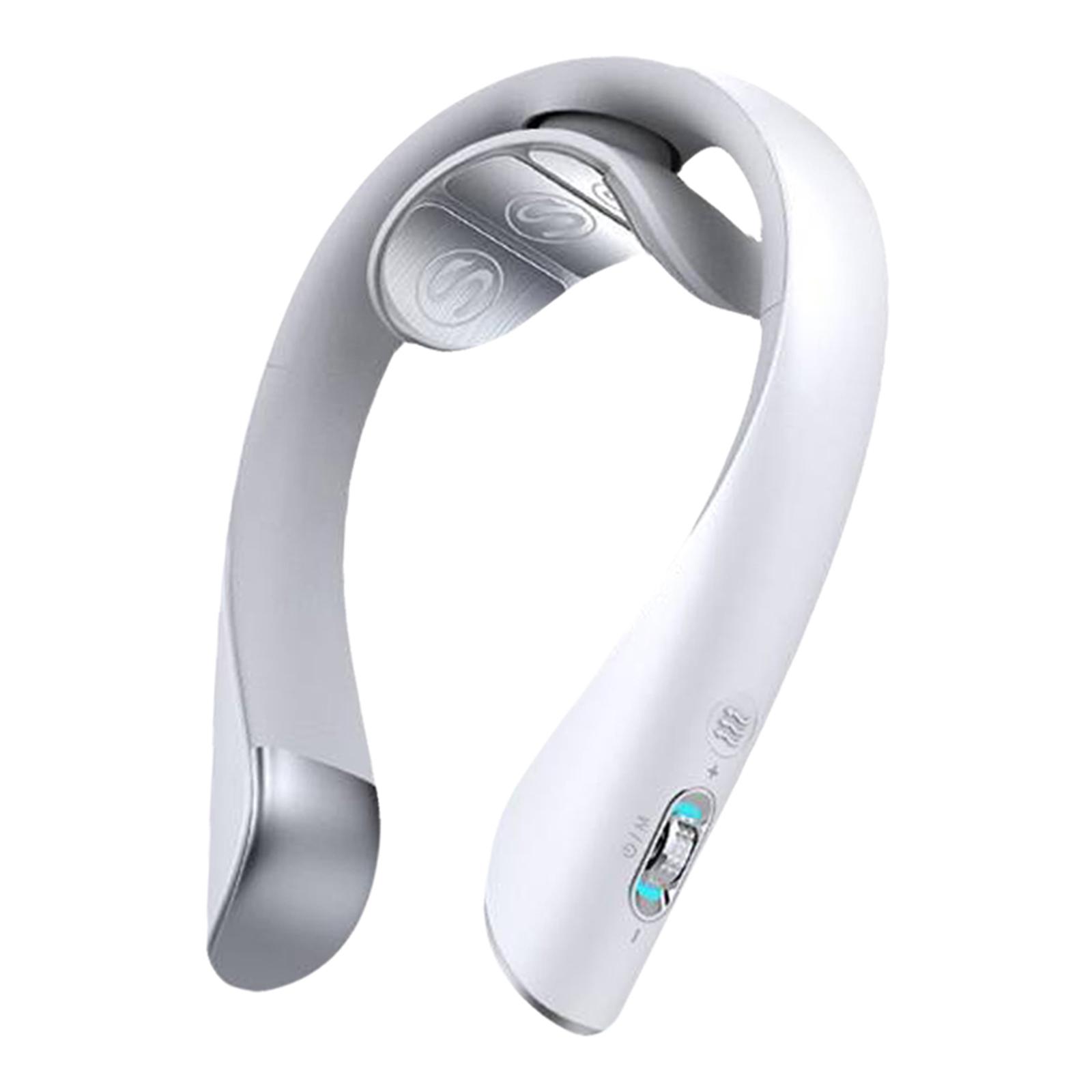 Skg Intelligent Neck Massager with Heating System USB Charging ,White for Traveling