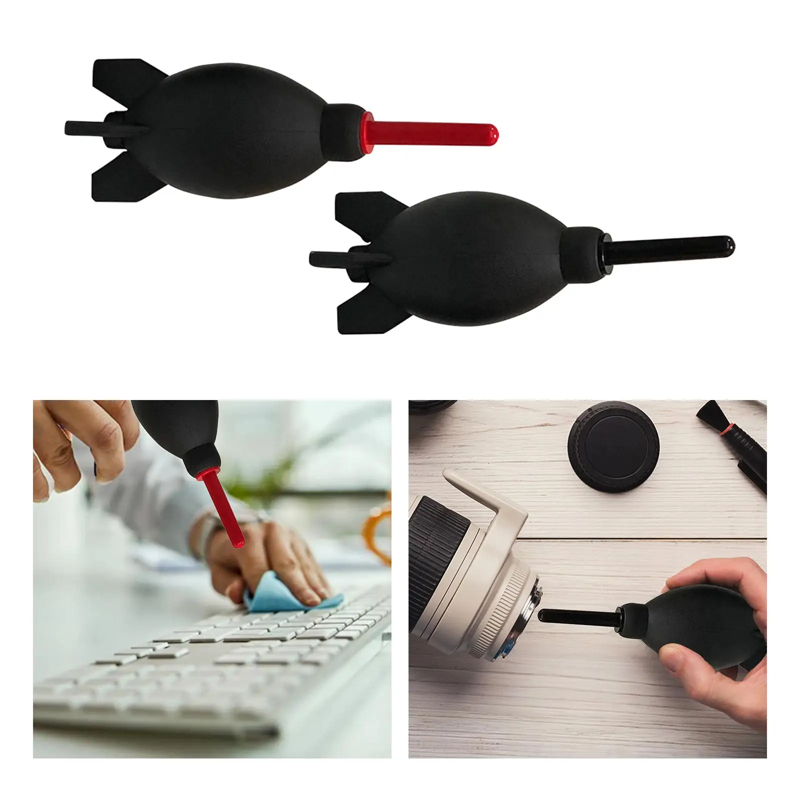 Rocket Blaster Air Duster Dust Cleaning Accessory Tool Rubber Durable Rocket Shape Air Blower for Camera Lens Computer