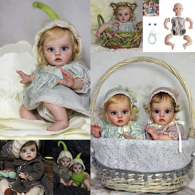 12Inch Mini Reborn Kit Elf FLO Unfinished Vinyl Kit Unpainted DIY Blank Reborn Baby Doll Parts with Cloth Body
