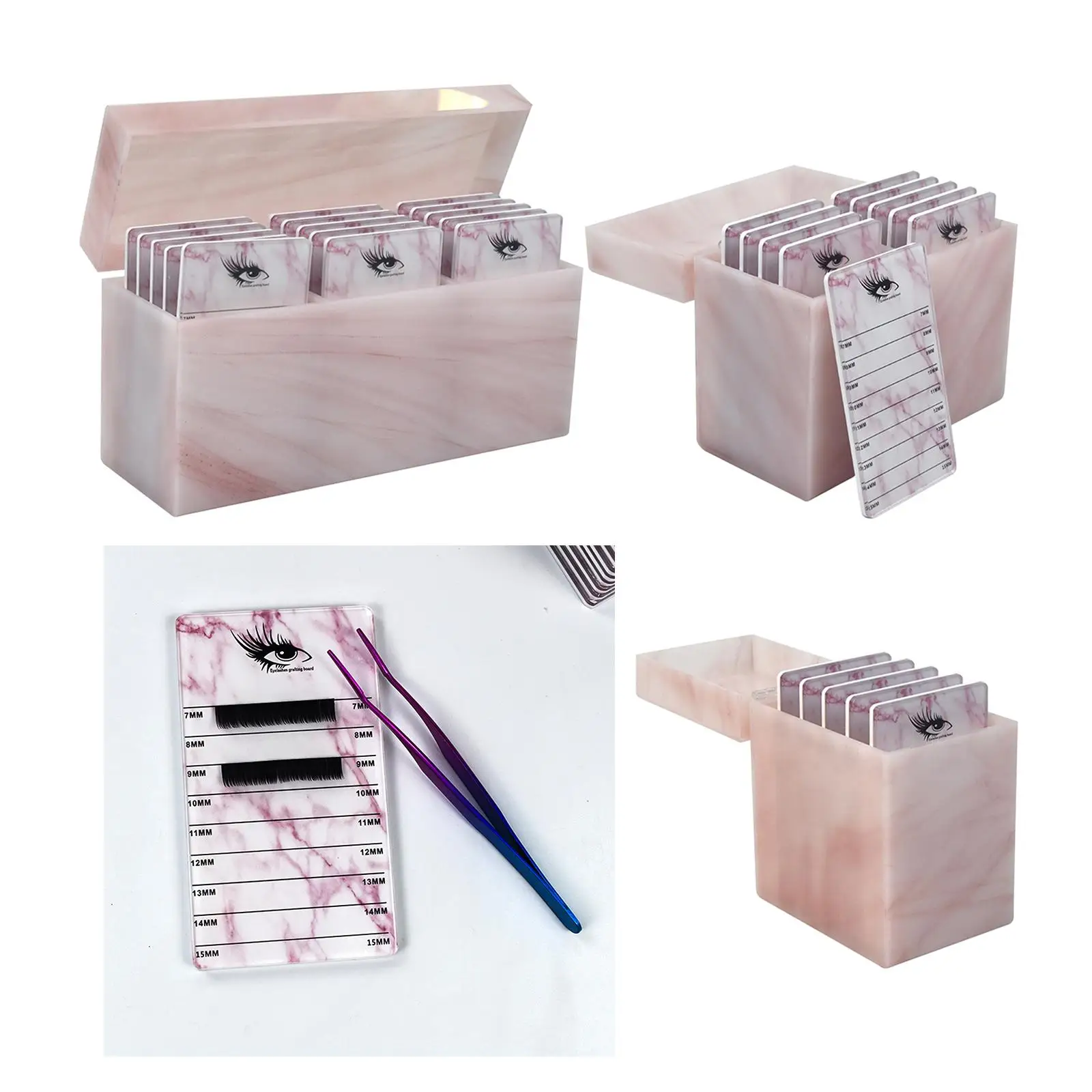 Dustproof Storage Holder Large Capacity Grafting Case Cosmetic Makeup Tool Multiple Layers Durable Portable Organizer Stand