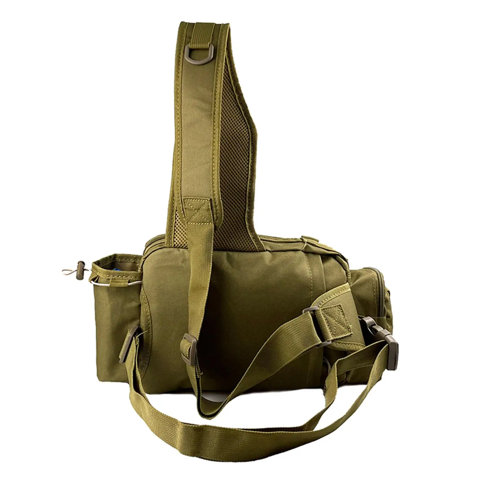 Fishing Tackle Bag Rod Holder Lure Bag Handbag Adjustable Belt Shoulder Bag Multifunctional Fishing Bag for Fishing Outdoor Men