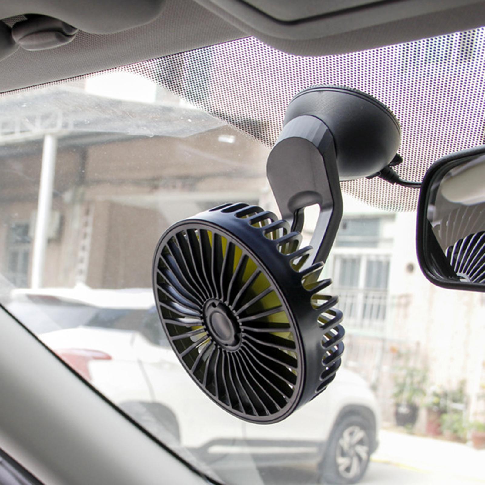 USB Fan Electric Low Noise Suction Cup Cooling Air for Car RV Home