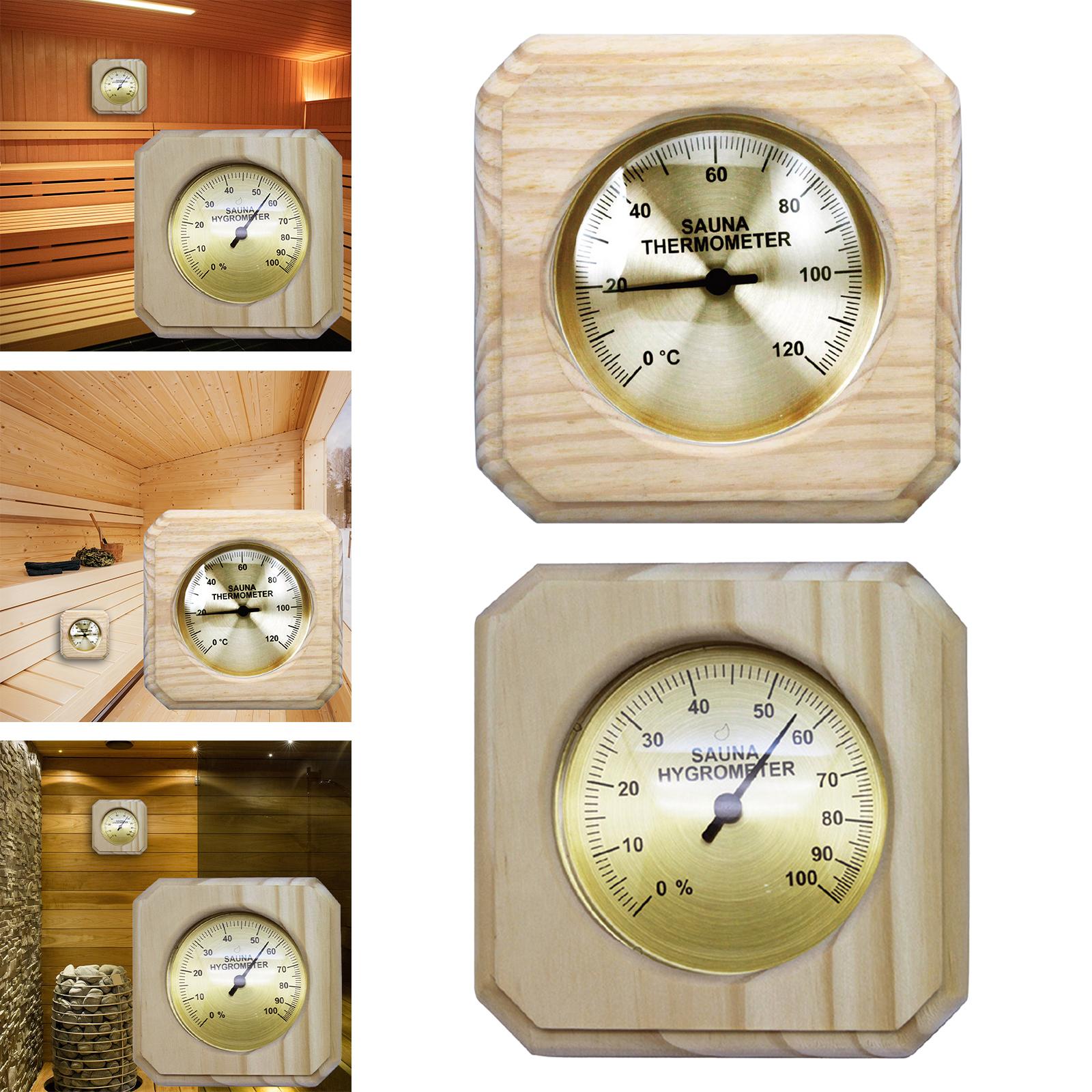 Multifunction Sauna Temperature Hygrometer Monitor Gauge Wall Hanging Measurement Tool Hygrothermograph for Greenhouse Office