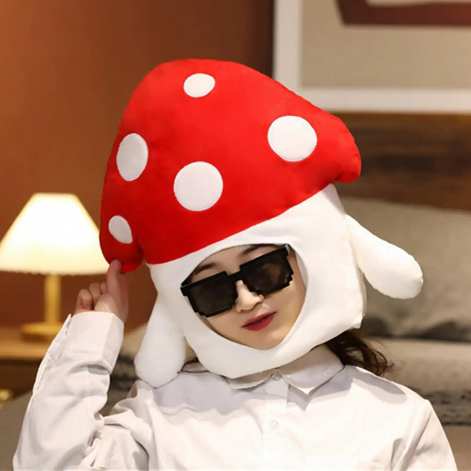 Lovely Costume Headgear Cosplay Headband Beanie Winter Hat Mushroom Hat for