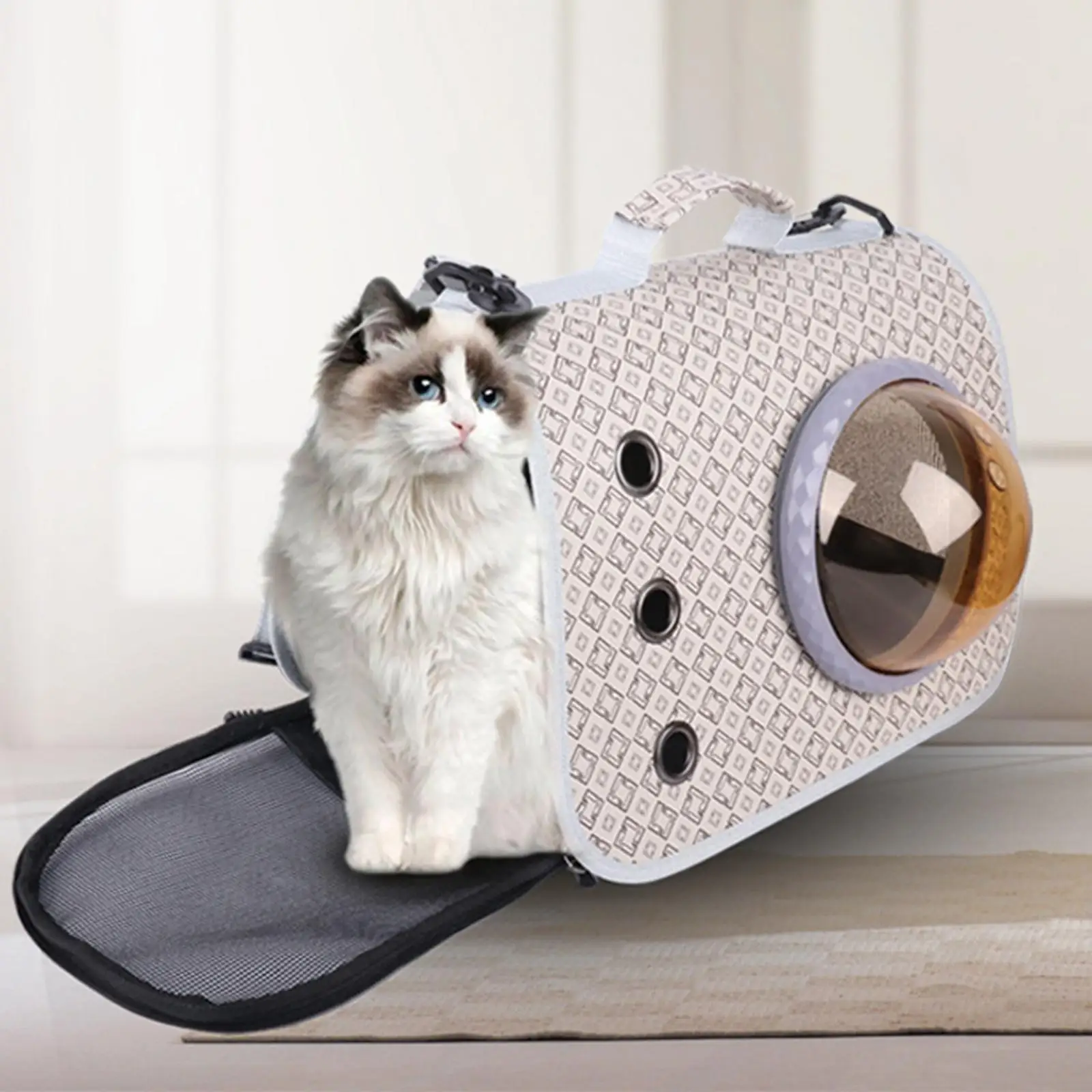 Foldable Pets Carrier Breathable Cats Carriers Oxford Cloth Soft Sided Carriers for Medium Cats Dogs Travel Pets Within 11lb