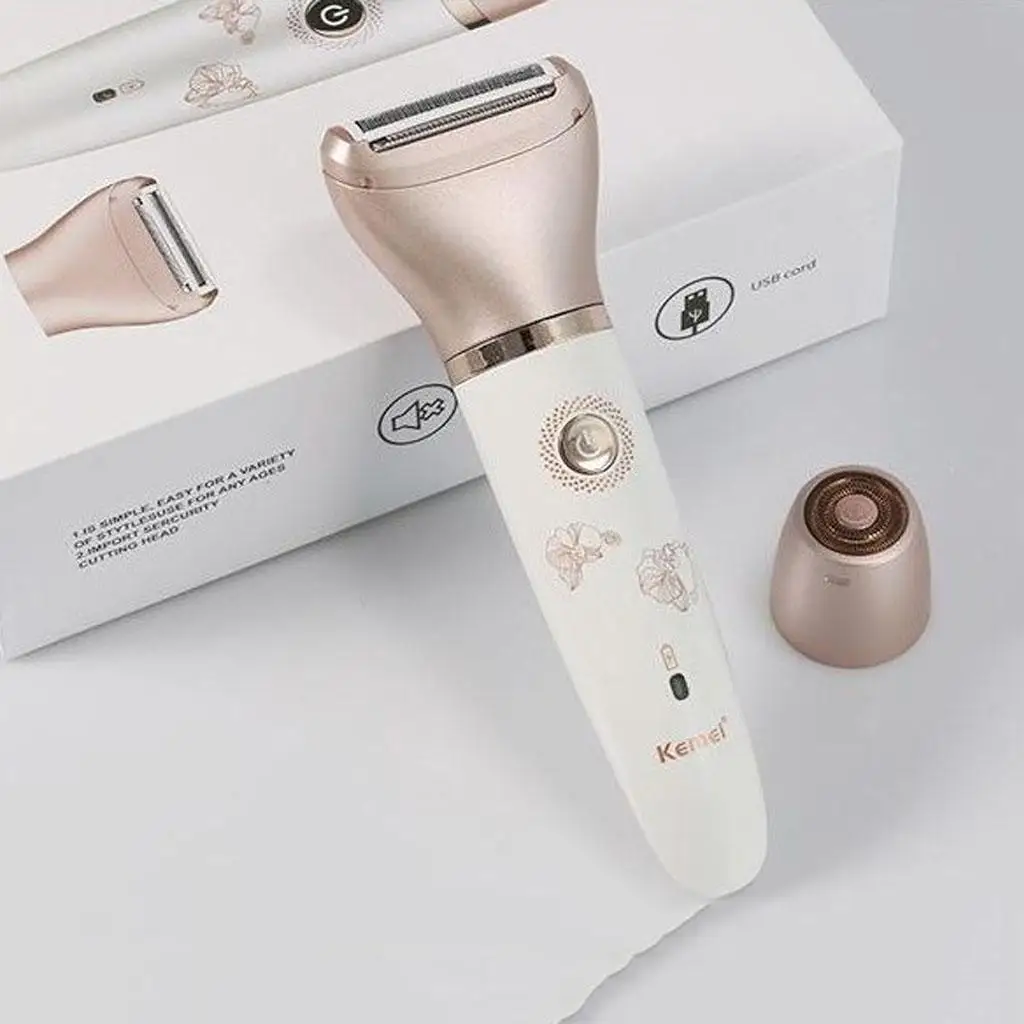 Lady Razor Painless 2 IN 1  Wet Dry Trimmer for Face Legs Bikini Underarms