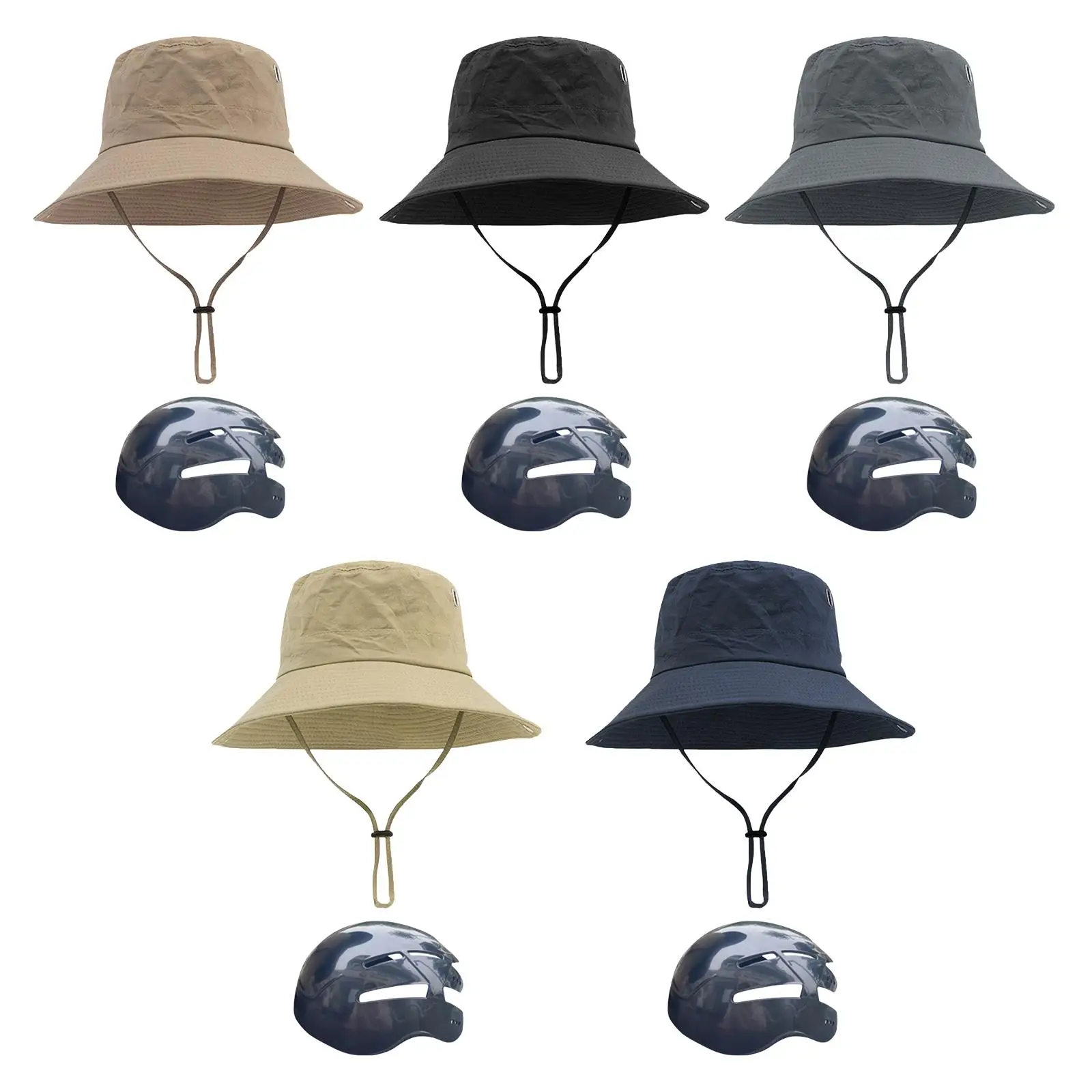 Bucket Hat with Strings Sun Protection Sun Hat for Getaway Outdoor