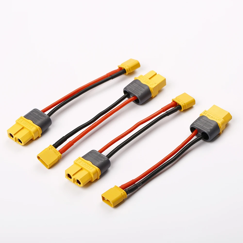 Amass Female XT60 Plug With Sheath to XT30 Male Connector Adapter Conversion Cable 18AWG Wire 15CM For RC Lipo Battery