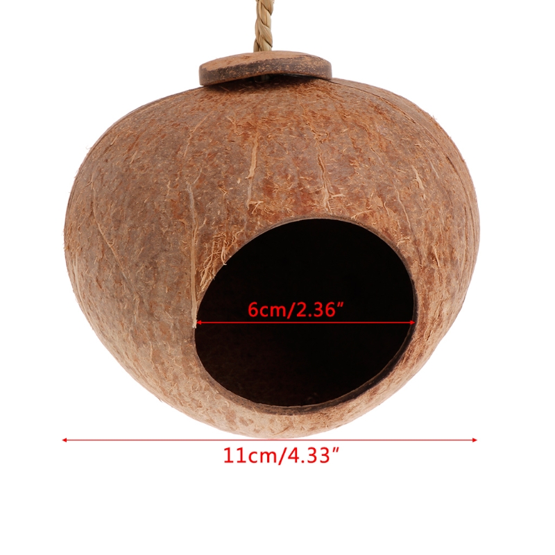 Title 6, Natural Coconut for shell Bird Nest House Cage...