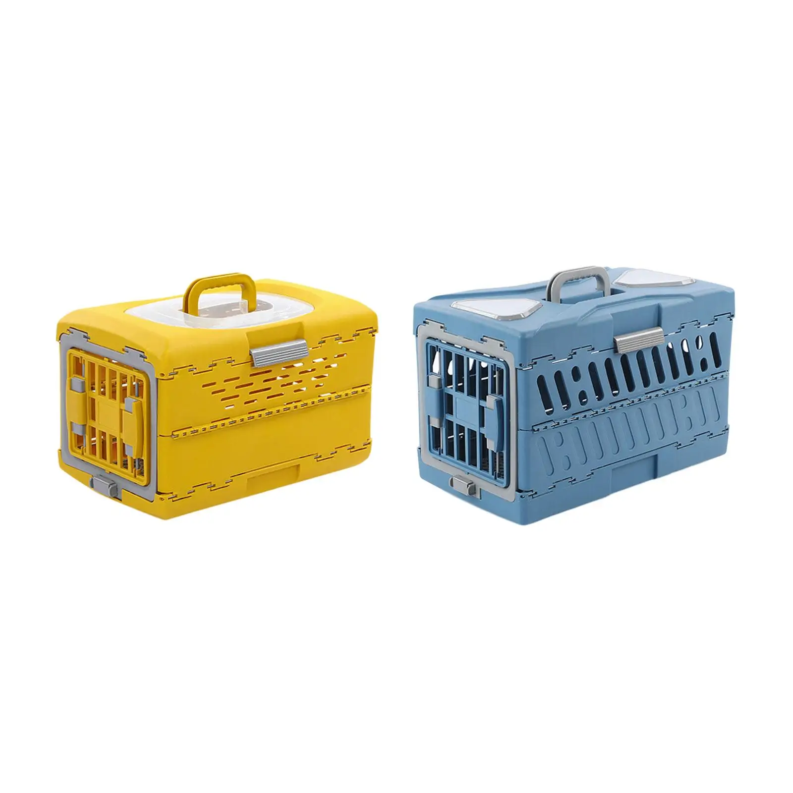 Collapsible Puppy Crate Cat Travel Cage Breathable Hard Sided Foldable Heavy