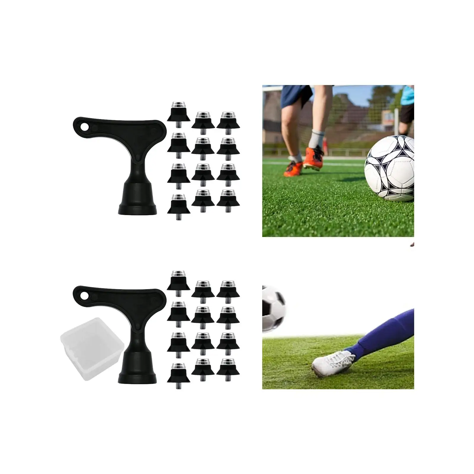 12Pcs Rugby Shoes Studs Thread Screw 5mm Dia Stable Football Boot Studs for Competition Indoor Outdoor Sports Athletic Sneakers