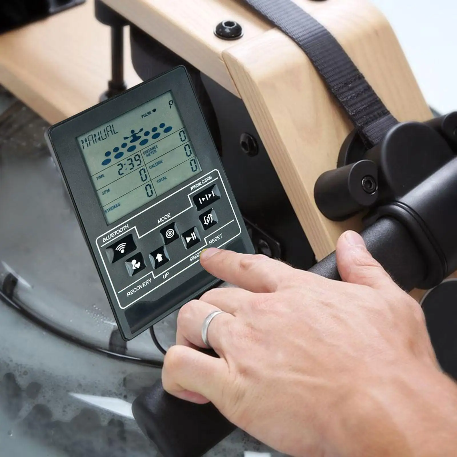 Universal Rowing Machine Monitor Odometer Adjustable Durable Equipment Speedometer Counter for Fitness Bike Riding Gym Equipment