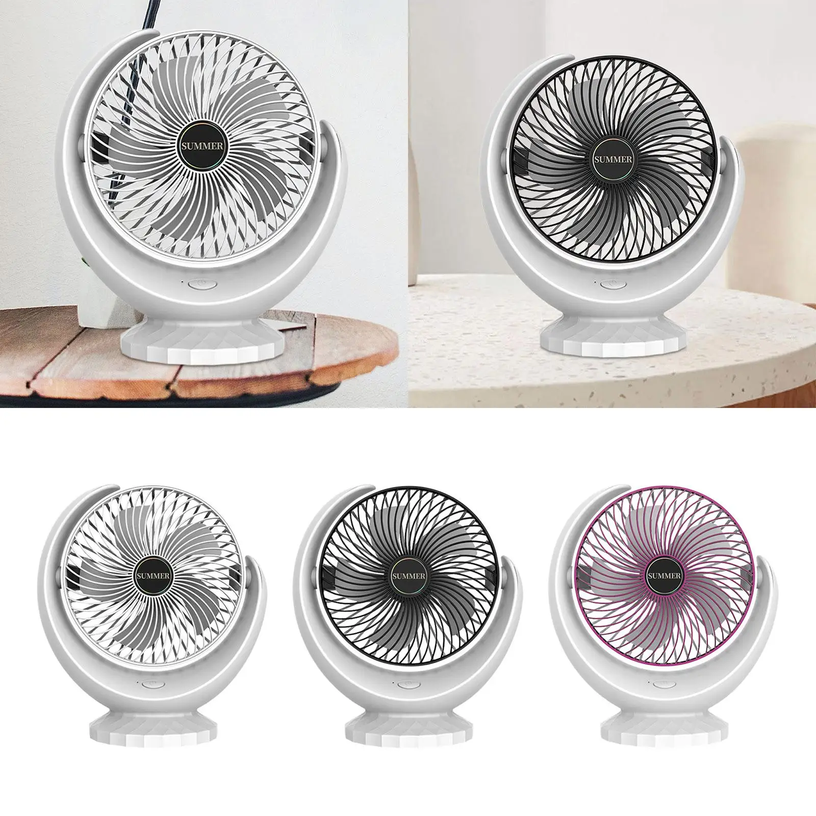 Desk Fan 3 Speeds Fan Cooling Mini Fan for Car Office Bedroom