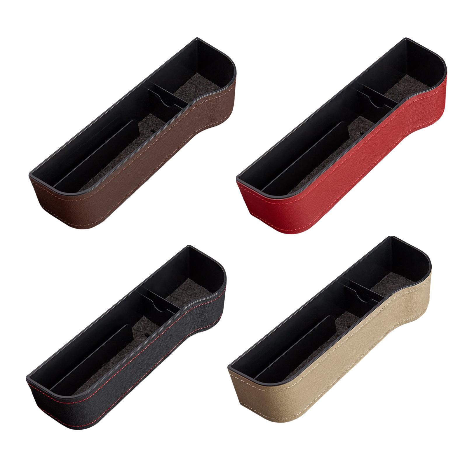 Car Seat Gap Filler PU Leather Auto Console Side Storage Box for Phones