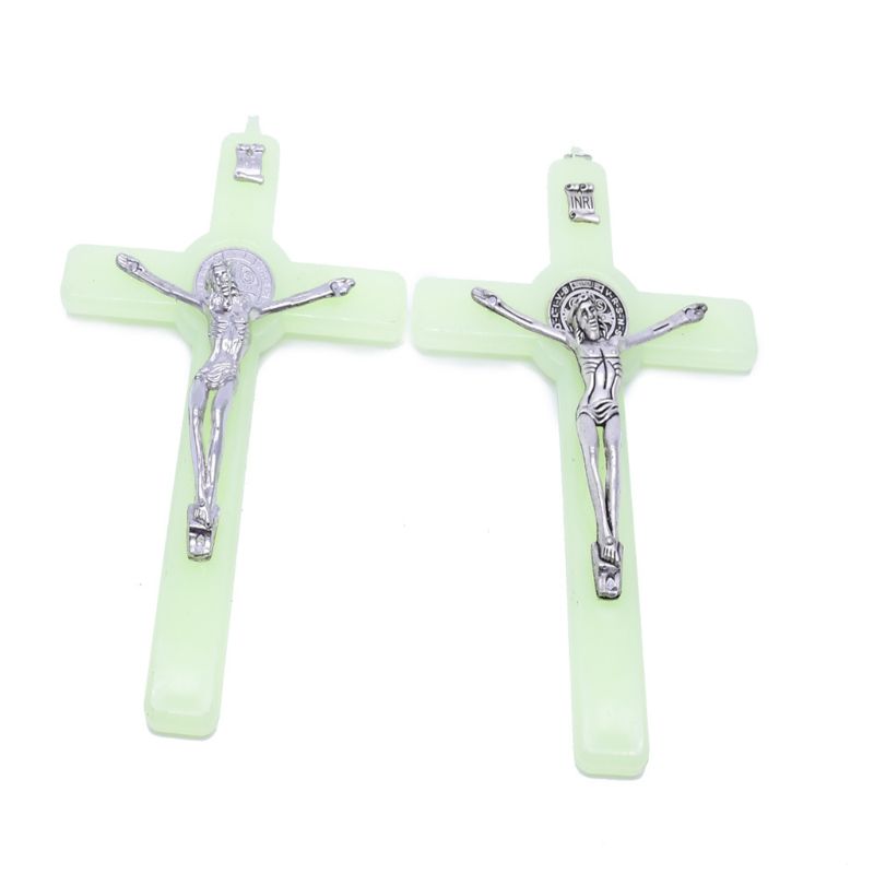 Description Picture 4 of itemPlastic Luminous Metal for Cross Church Relics Jesus on the Stand for Cross Wall Crucifix