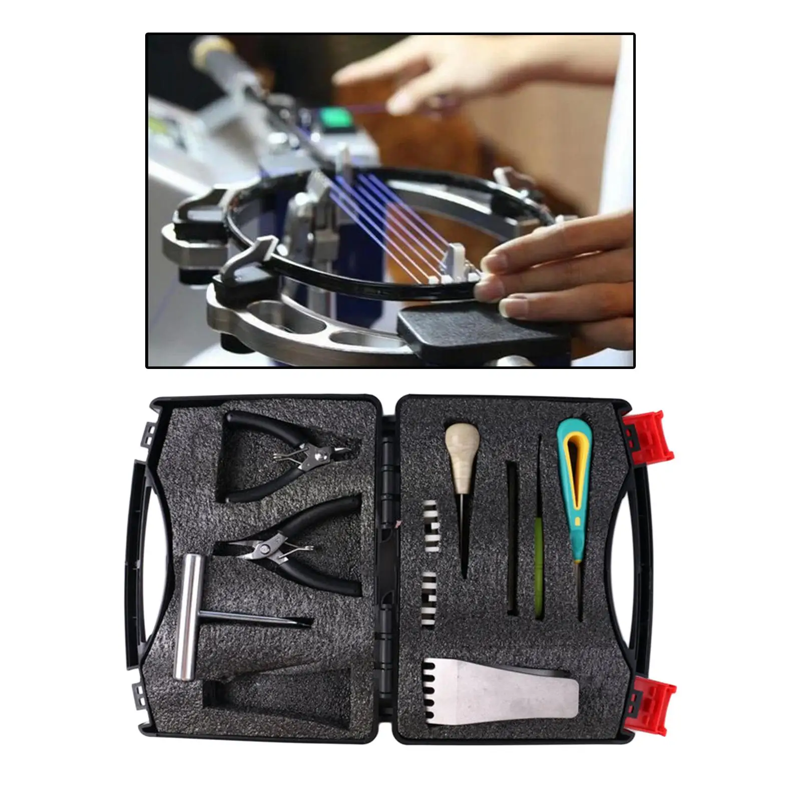 Portable Badminton Grommets Tools Set Squash Line Clip Crimping Pliers Stringing Machine