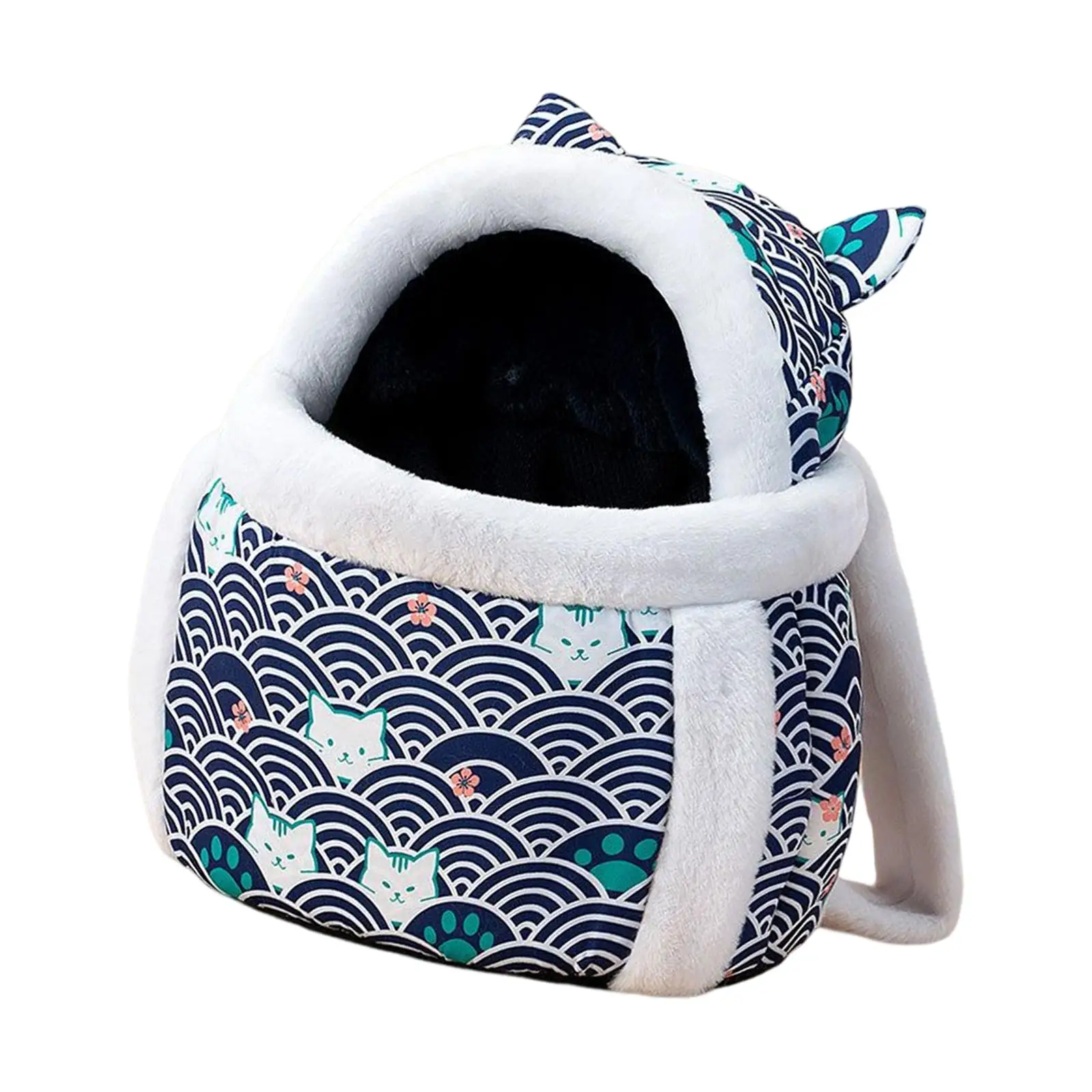 Portable Cat Carrier Bag Backpack Winter Warm Tote Carrying Bag Pet Cage Holder Chest Bag for Puppy Outdoor Travel Walking