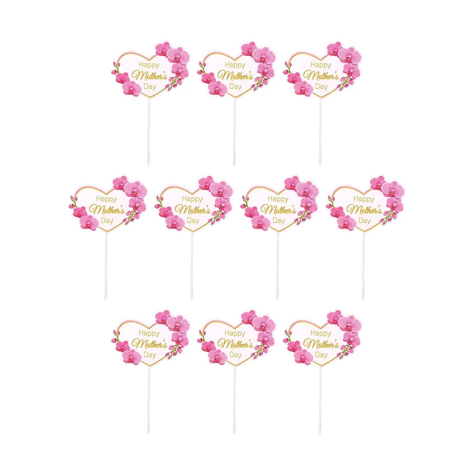 10x Cake Insert Cake Decoration Decorative cake Toppers for Event Cake