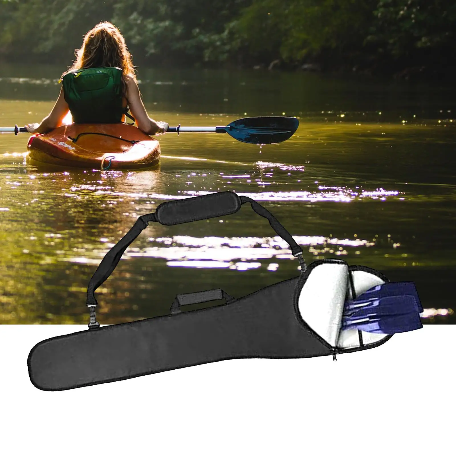 Durable Boat Paddle Bag Holder Split Shaft Paddle Cover Cloth Kayak Paddles Storage Bag for Surfboard Kayaking Rafting Surfing