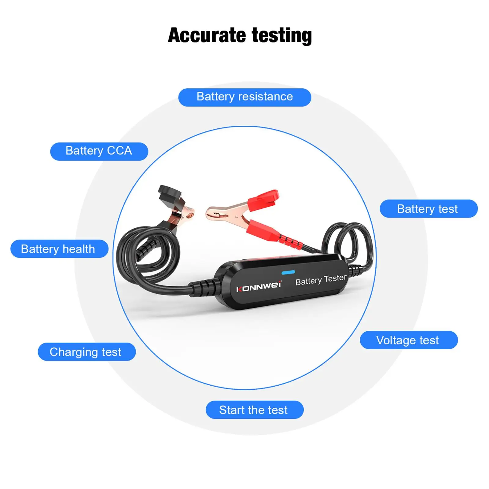  BK100 Car Battery Tester -2000 CCA Fit for Vehicles Truck Car