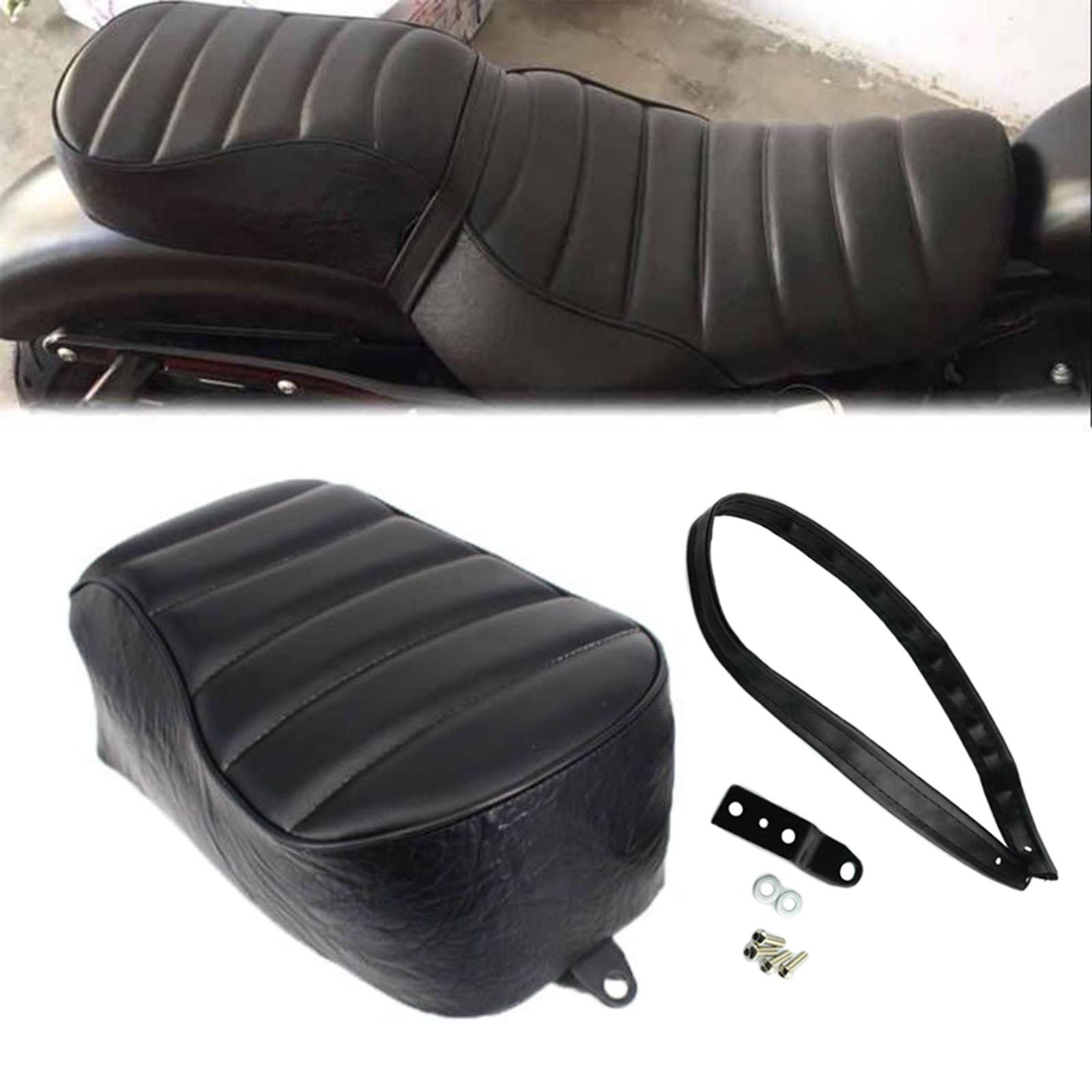 Motorcycle Rear Seat Passenger Pillion Durable Spare Parts Automotive Parts Black Stripe Leather Pad for Harley Sportster