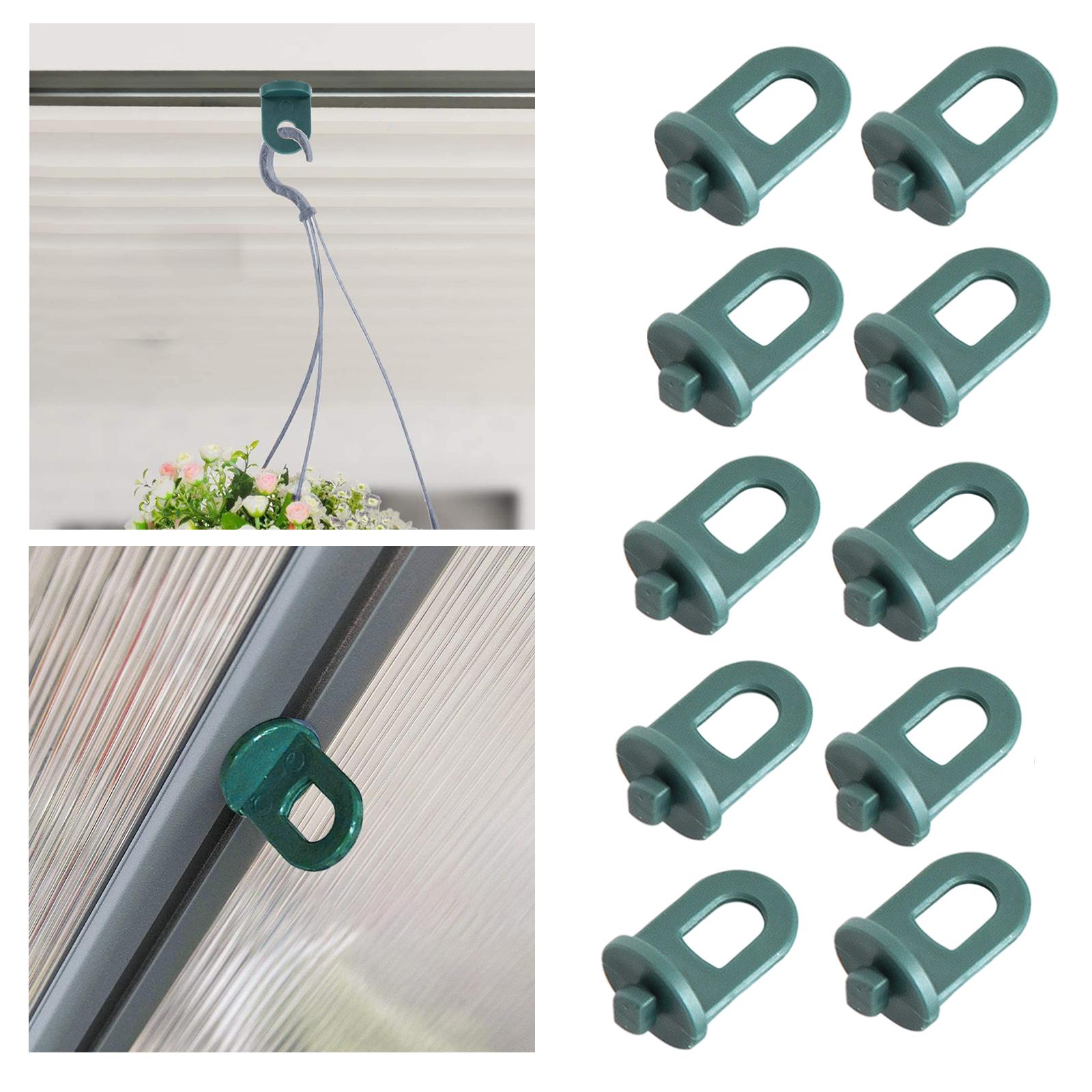10 Pieces Plant Greenhouse Hanging Hooks Fastener Greenhouse Clamp