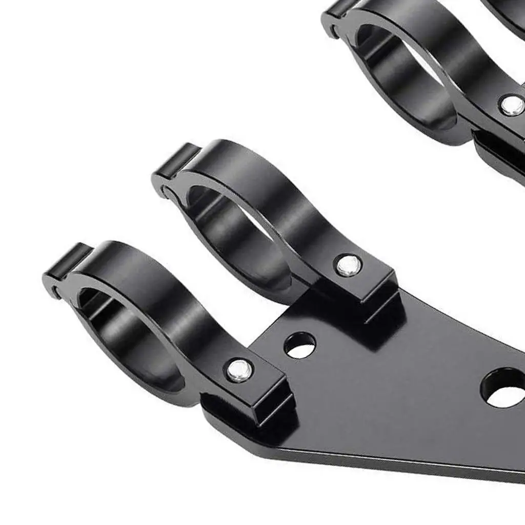 2x Fork Headlight Mounting Bracket Universal ( Black ) for Davidson