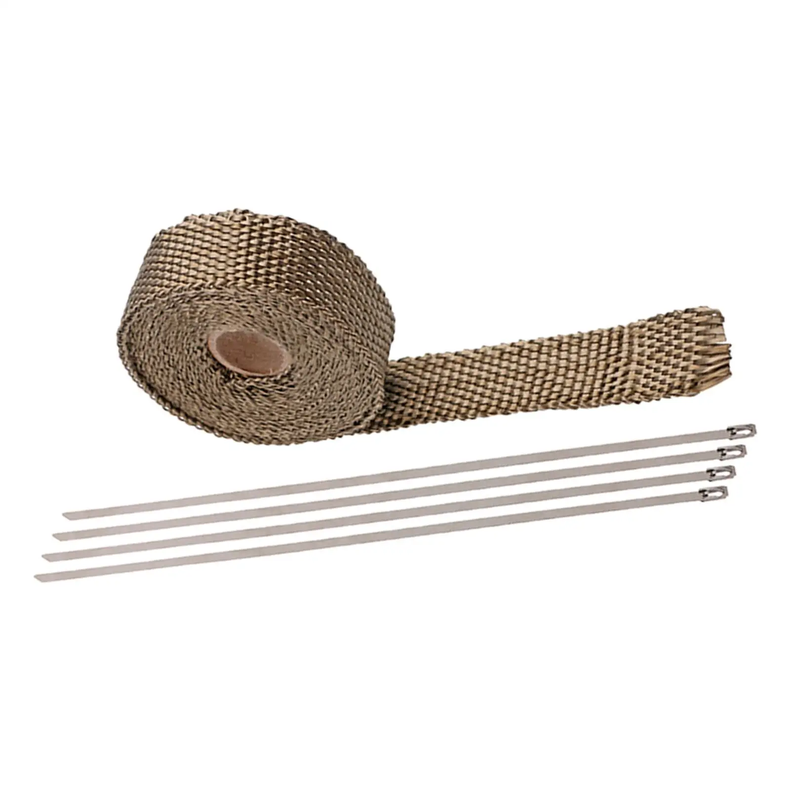 Multipurpose Exhaust Pipe Heat Wrap 16ft Replaces Heat Resistant Cloth with 4Pcs Ties