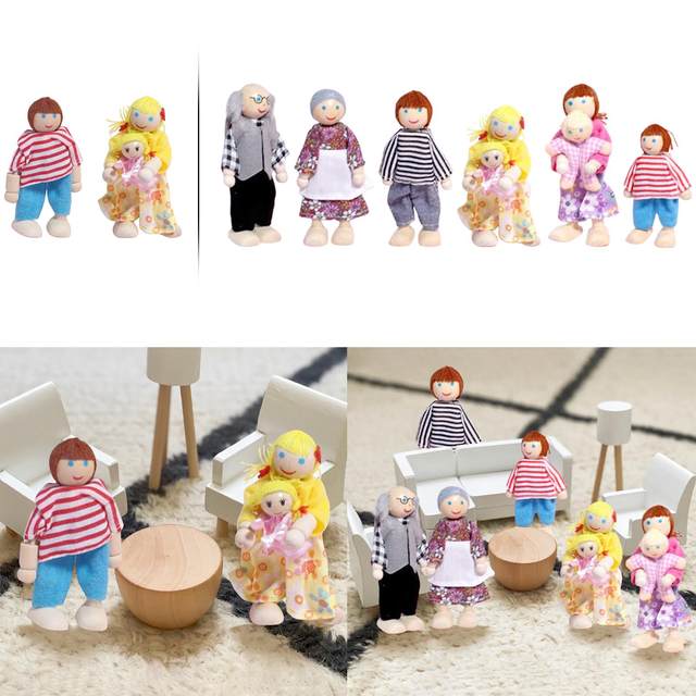 Miniature sale doll family