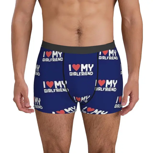 Boxer Underpants Shorts I Love My Girlfriend Panties Men Breathable  Underwear for Homme Man Boyfriend Gift - AliExpress