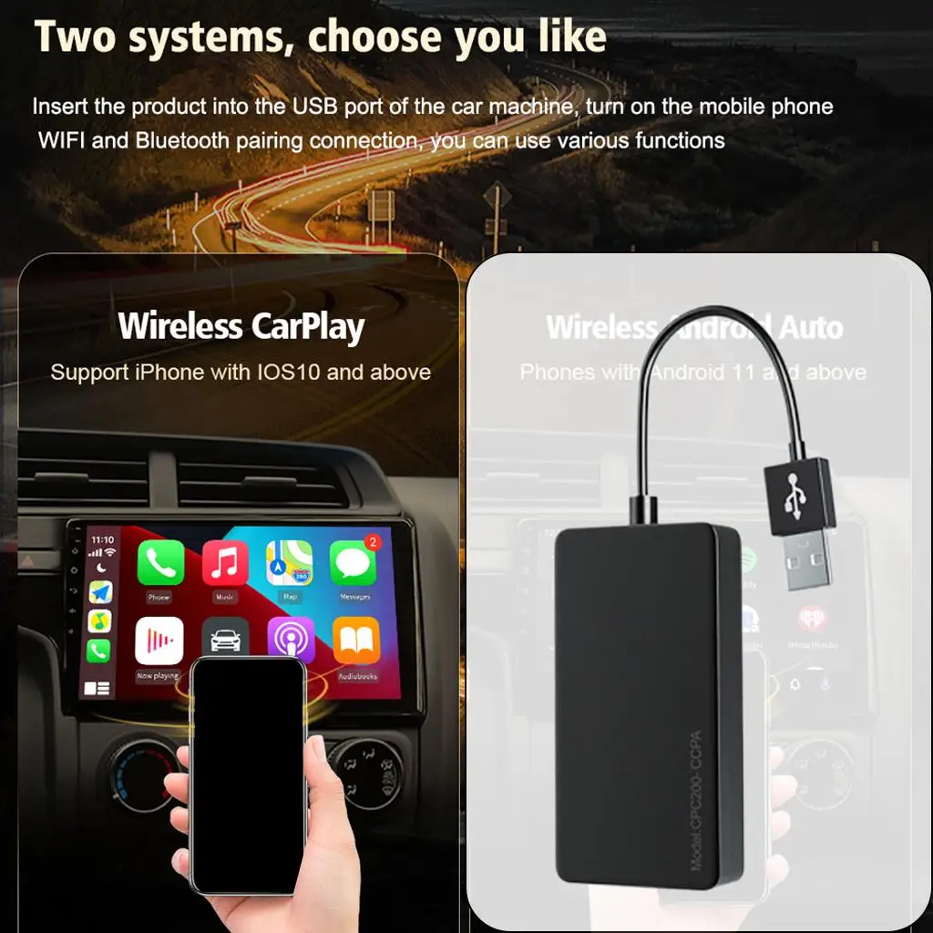 Wireless Car Play Dongle Cpc200- for Android Car Screen Durable Premium