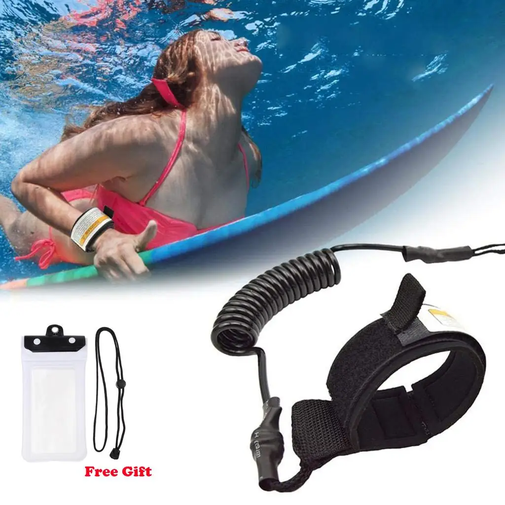 5ft Adjustable Surfing Leash Safety  Leg Rope Pouch Holder Accessories