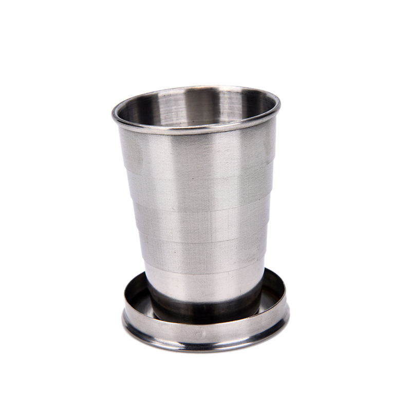 Description Picture 6 of item1Pcs Stainless Steel Folding Cup Travel Tool Kit Survival EDC Gear Outdoor Sports Mug Portable for Camping Hiking Lighter