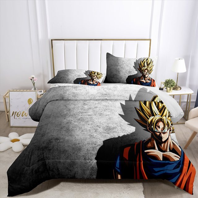 Compre Conjunto de cama estampado de dragon ball, desenho animado