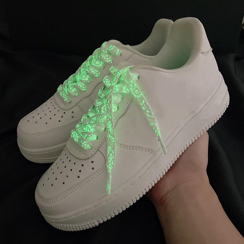 1Pair Luminous Shoelace Quality Fluorescent Boot Shoelaces for Sneakers Flat Laces Shoestrings Night Glow Strings 120/140/160CM