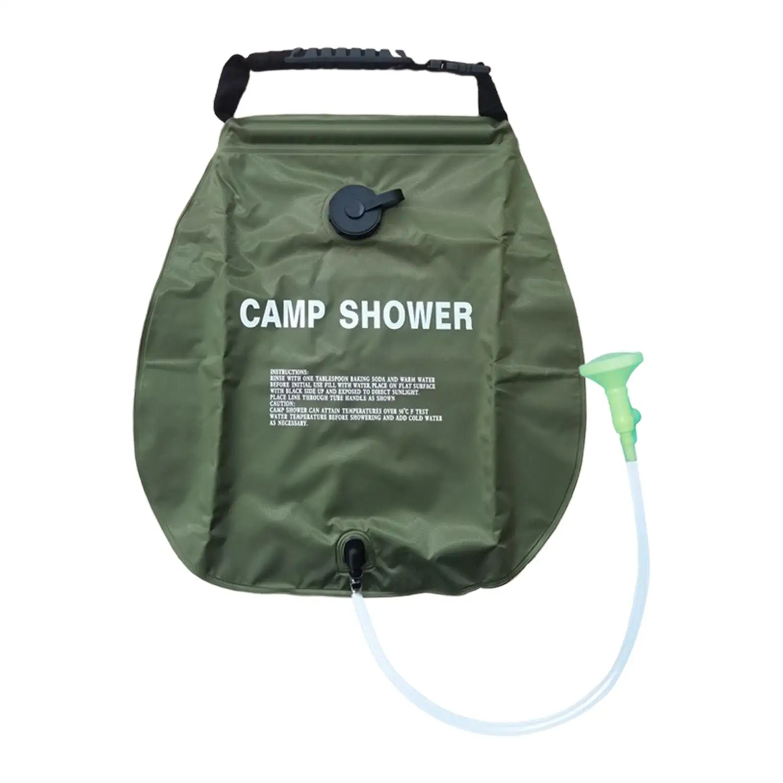 Solar Shower Bag with Patch Temperature with Removable Hose with Mesh Pocket Camping Shower Bag for Traveling