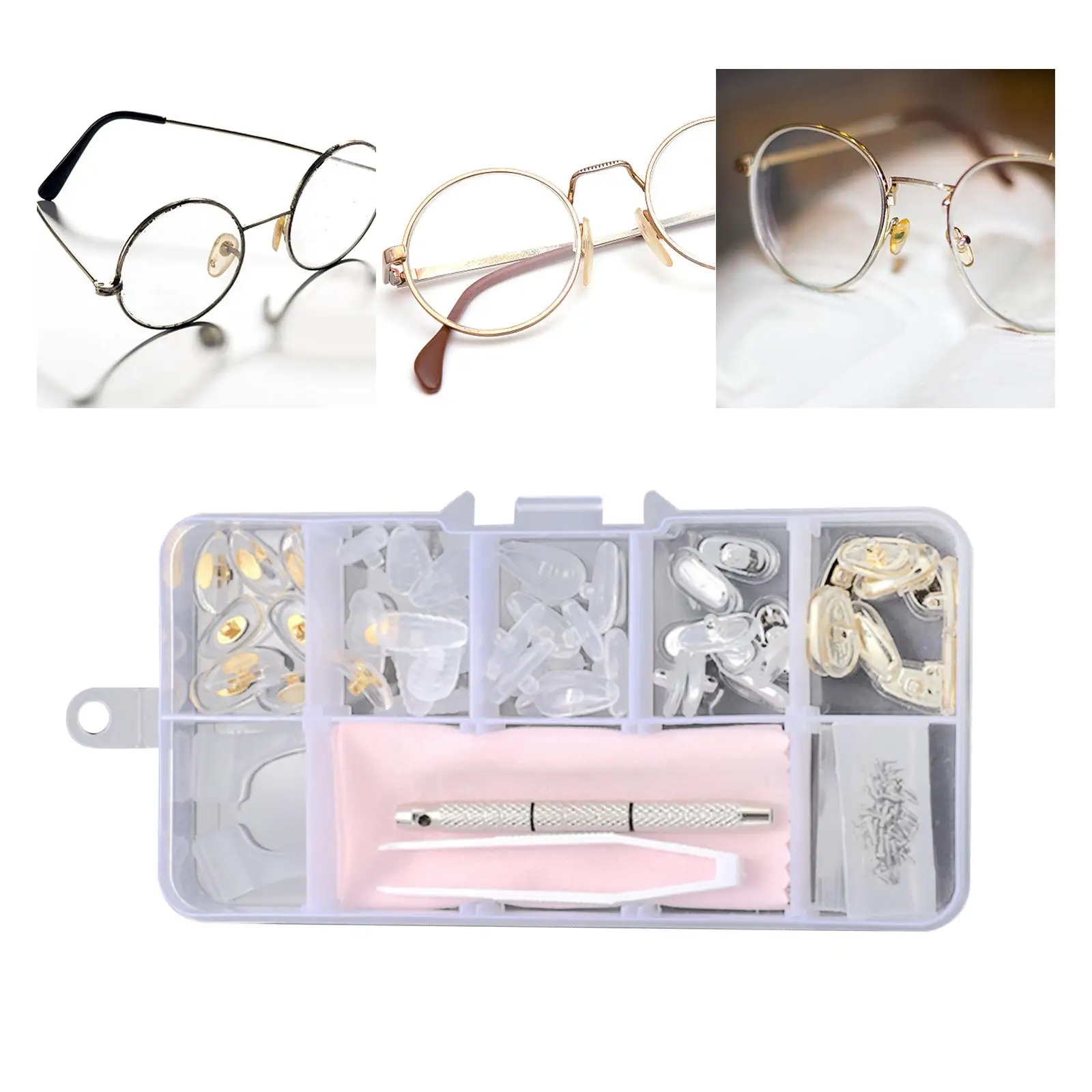 Eye Glasses Nose Pads Eye Glass Repair  Screwdriver with Screws