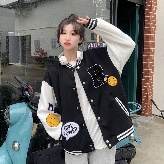 2023 Hiphop American Bomber Cyber Y2k Jacket For Girl Spring