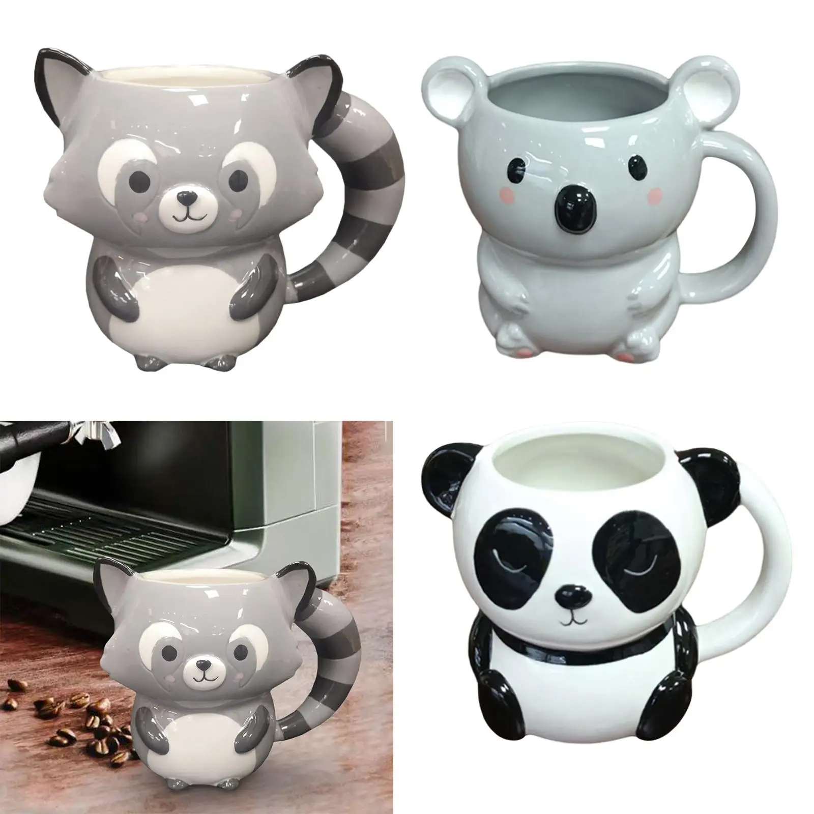 Cute Coffee Mug Home Decor Water Cups Funny Animal Porcelain Cup for Valentine`s Day Xmas Christmas Gift Birthday Women and Men