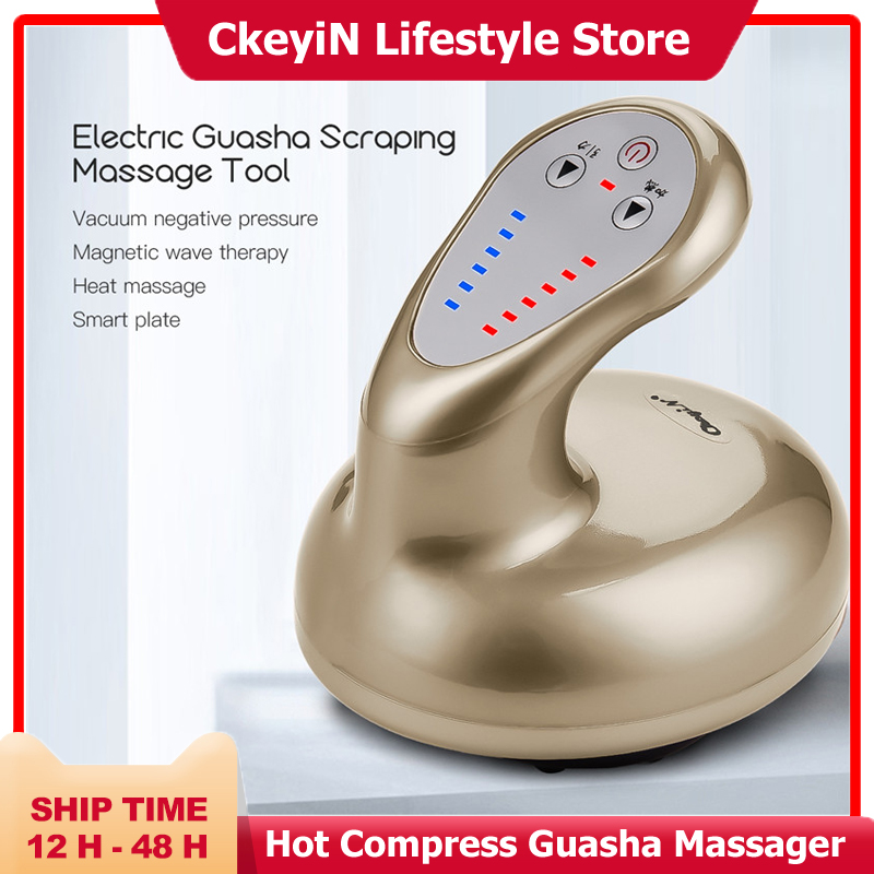 Best of CkeyiN Profession Hot Compress Guasha Massager Electric Heated Scraping Vacuum Negative Pressure Detoxification Slim Massager Reviews & Tips