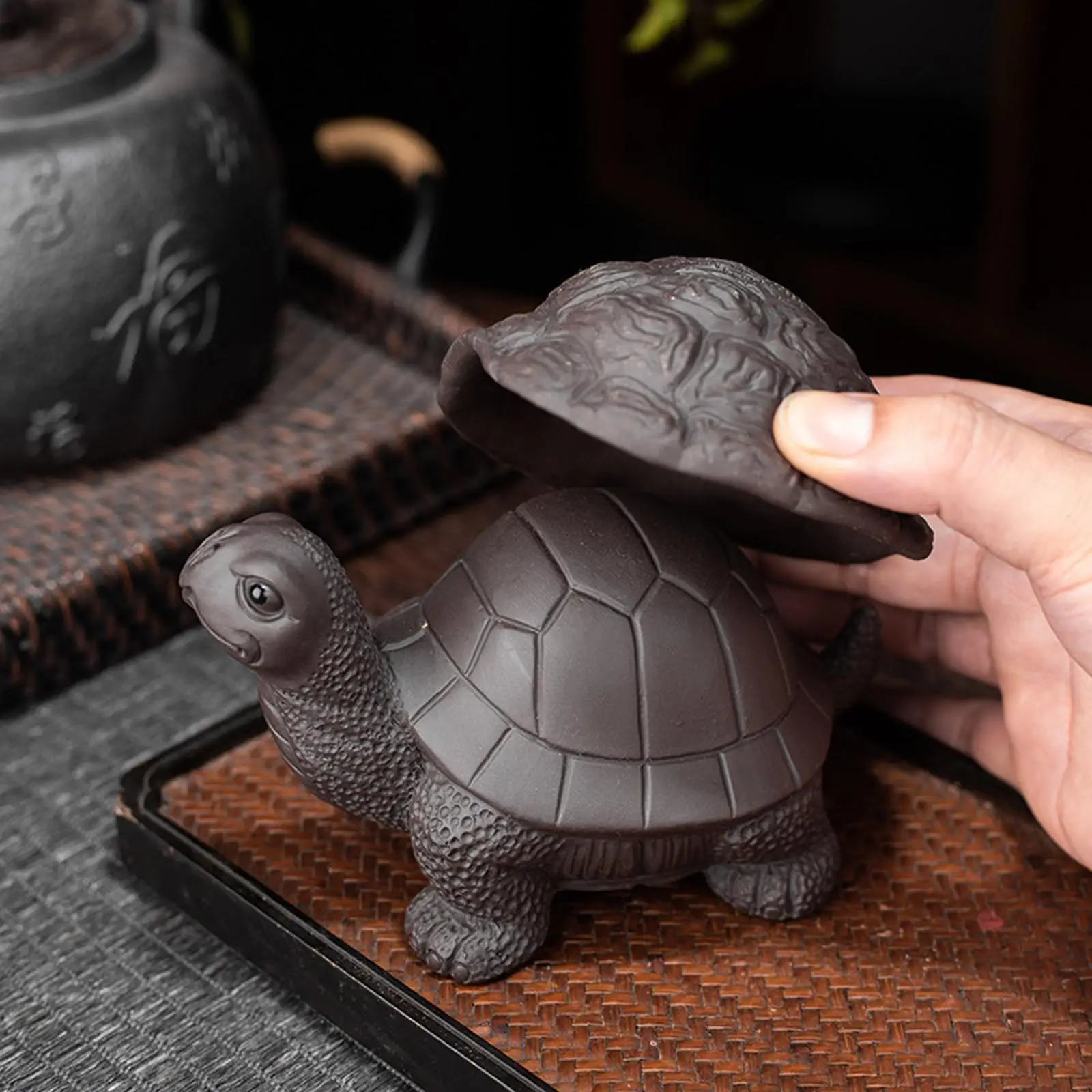 Animal turtle Ornaments Tea Strainer Handmade Statue Office Tabletop